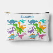 かわいい子供の恐竜と名前 アクセサリーポーチ (正面)