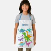 かわいい子供の恐竜と名前 エプロン (インサイチュ)