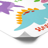 かわいい子供の恐竜の保育園 ポスター (角)