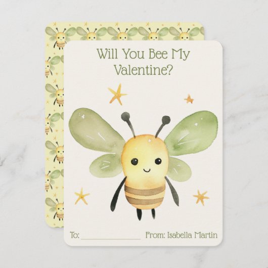 かわいい子供の教室 バレンタインになりますか シーズンカード (正面/裏面)