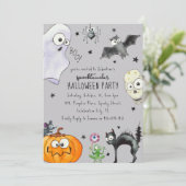 かわいい子供の楽しいハロウィン 招待状 (スタンド正面)