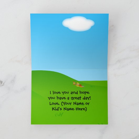 かわいい子供の母の日カード お母さんへ母の日の写真入りグリーティングカード カード (内部)