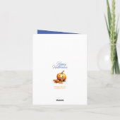 かわいい子供の水彩ベビードラゴンハロウィーン カード (裏面)