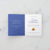 かわいい子供の水彩ベビードラゴンハロウィーン カード (内部)