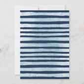 かわいい子供の水色ワンダーザ海の最初の誕生日 招待状 (裏面)