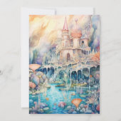 かわいい子供の水色ワンダーザ海の最初の誕生日 招待状 (裏面)