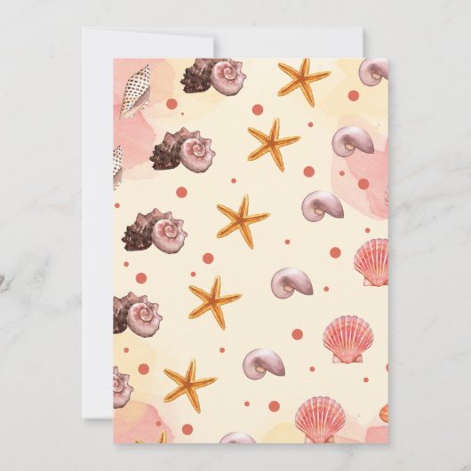 かわいい子供の水色ワンダーザ海の最初の誕生日 招待状 (裏面)