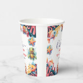 かわいい子供の水色ワンダーザ海の最初の誕生日 紙コップ (右)