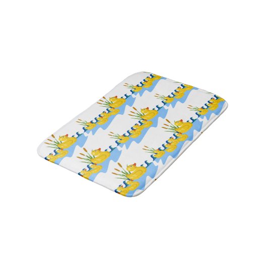 かわいい子供の池のゴム製アヒル家族の水泳 バスマット (アングル)