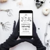 かわいい子供の落書きハロウィン衣装パーティー 招待状