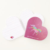 かわいい子供の虹色ユニコーングリッターノート ノートブック (内部)