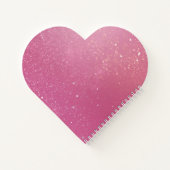 かわいい子供の虹色ユニコーングリッターノート ノートブック (裏面)