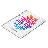 かわいい子供の言葉 親へのギフト オーダーメイド ノートブック (左側)