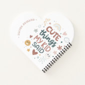 かわいい子供の言葉 遊び心あるタイポグラフィ ノートブック (裏面)