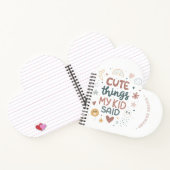 かわいい子供の言葉 遊び心あるタイポグラフィ ノートブック (内部)