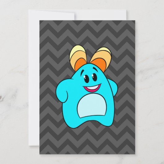 かわいい子供の誕生日カード 招待状 (裏面)