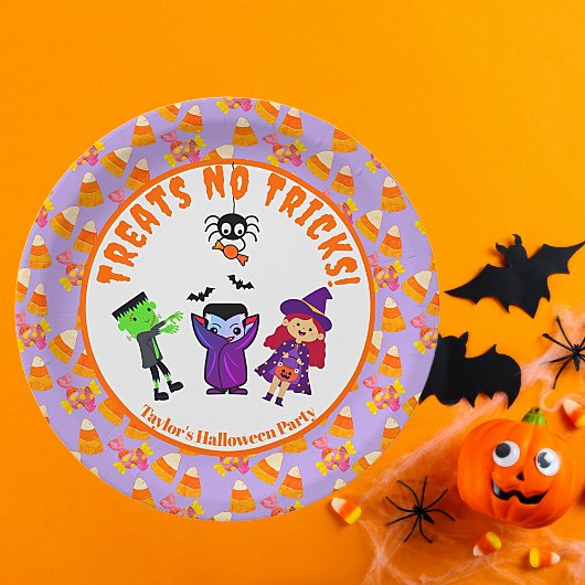かわいい子供の誕生日ハローウィンパーティ ペーパープレート