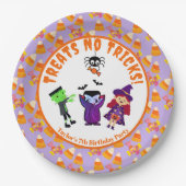 かわいい子供の誕生日ハローウィンパーティ ペーパープレート (正面)