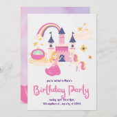 かわいい子供の誕生日パーティの招待状 招待状 (正面/裏面)