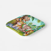 かわいい子供の誕生日パーティージャングルサファリアニマル ペーパープレート (傾斜あり)