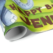 かわいい子供の誕生日パーティージャングルサファリアニマル ラッピングペーパー (ロールコーナー)