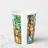 かわいい子供の誕生日パーティージャングルサファリアニマル 紙コップ (右)