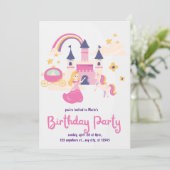 かわいい子供の誕生日パーティー招待状 招待状 (スタンド正面)