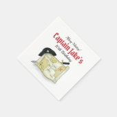 かわいい子供の誕生日パーティー海賊パーソナライズされた スタンダードカクテルナプキン (角)