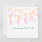 かわいい子供の誕生日招待状カード 招待状 (裏面)