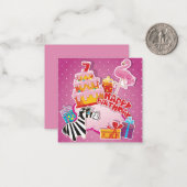 かわいい子供の誕生日 ノートカード (正面/裏面インサイチュ)