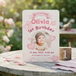 かわいい子供の誕生日 招待状