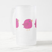かわいい子供の鳥 フロストグラスビールジョッキ (正面左)