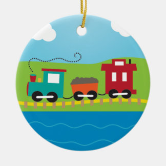 かわいい子供のChoo Chooの列車 セラミックオーナメント