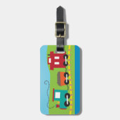 かわいい子供のChoo Chooの列車 ラゲッジタグ (正面縦)