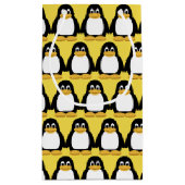 かわいい子供のPenquinの動物の動物園の誕生会 スモールペーパーバッグ (裏面)