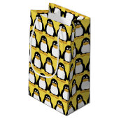 かわいい子供のPenquinの動物の動物園の誕生会 スモールペーパーバッグ (裏面アングル)