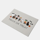 かわいい子供をコスチュームでトリックまたは治療 ドアマット (アングル)