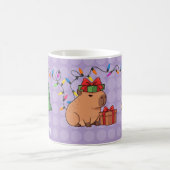 かわいい子供カピバラクリスマス コーヒーマグカップ (中央)