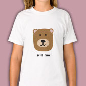 かわいい子供クマの頭 Tシャツ