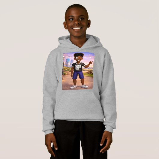 かわいい子供グラフィックTシャツ | 柔らかく楽しい毎日着 (正面フル)