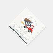 かわいい子供ダンプトラック任意の年齢の誕生日おもしろい事実 スタンダードカクテルナプキン (角)