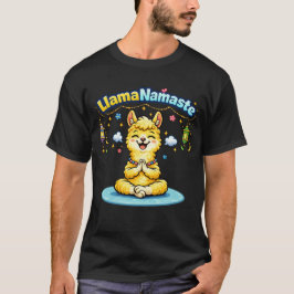 かわいい子供ヨガのナマステTシャツデザイン Tシャツ