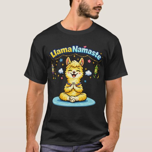 かわいい子供ヨガのナマステTシャツデザイン Tシャツ (正面)