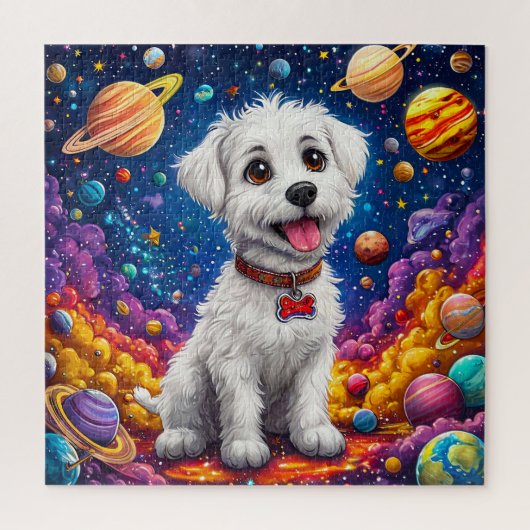 かわいい子供向けの宇宙ギフト カートゥーン犬 ジグソーパズル (縦)