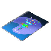 かわいい子供向けロボットが本を読む ノートブック (左側)