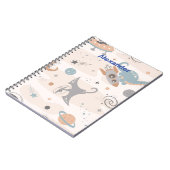 かわいい子供向け恐竜カスタム ノートブック (左側)