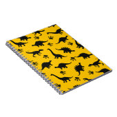 かわいい子供向け恐竜柄 カラフルな恐竜が  ノートブック (右側)