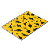 かわいい子供向け恐竜柄 カラフルな恐竜が  ノートブック (左側)