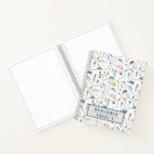 かわいい子供向け漫画の道路と車の手描きパターン ノートブック (内部)