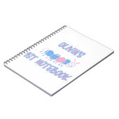 かわいい子供向け落書きワームの絵の名入れノート ノートブック (左側)